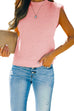 Priyavil Mockneck Sleeveless Solid Knit Top