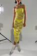 Priyavil Adjustable Straps Lace Hollow Out Maxi Bodycon Dress