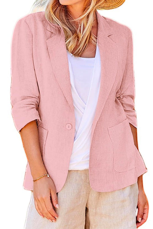 Priyavil Notch Lapel One Button Casual Blazer