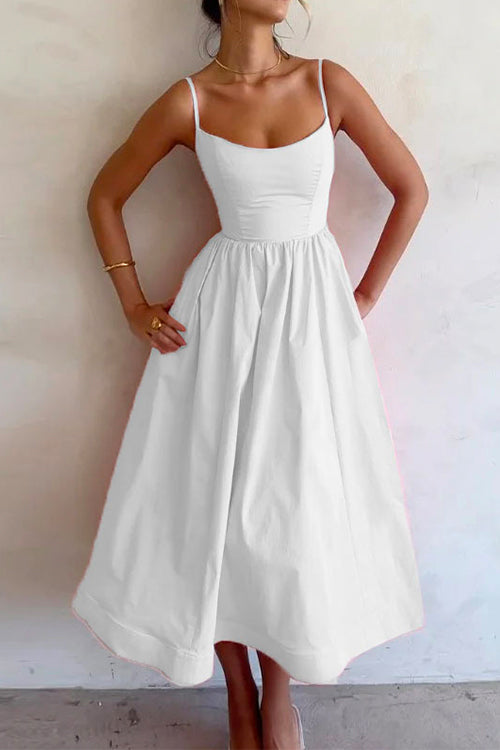 Priyavil Spaghetti Strap High Rise Swing Cami Dress