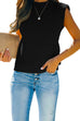 Priyavil Mockneck Sleeveless Solid Knit Top