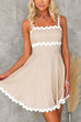 Priyavil Waisted Ric Rac Color Block Cami Sundress