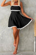 Priyavil Waisted Ric Rac Color Block Cami Sundress