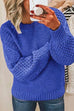 Priyavil Crewneck Hollow Out Crochet Knitting Sweater