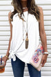 Priyavil Sleeveless Tie Knot Waist Waistcoat Top