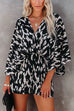 Priyavil V Neck Batwing Sleeve Printed Romper