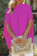 Priyavil Mockneck Slit Sleeve Cloak Blouses