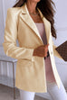 Priyavil Lapel Long Sleeve Button Down Blazer with Pockets