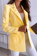 Priyavil Lapel Long Sleeve Button Down Blazer with Pockets