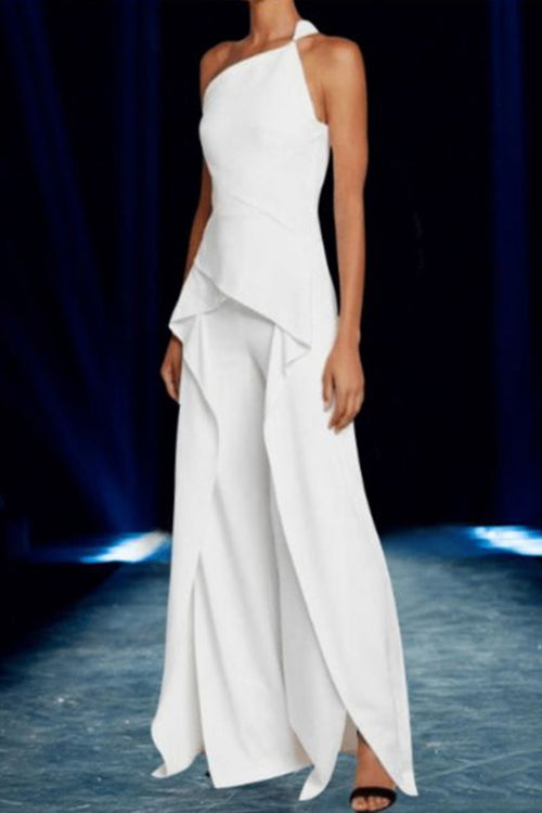 Priyavil One Shoulder Sleeveless High Waist Jumpsuit