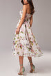 Priyavil Fashion Style High Waist Printed Cami Swing Dress