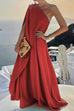 Priyavil One Shoulder High Waist Maxi Swing Dress