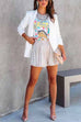 Priyavil Stylish Elastic Waist Ruched Sequin Shorts