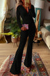Priyavil Stylish Deep V Neck Waisted Slim Fit Jumpsuit