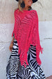 Priyavil Stylish Tassel Hollow Out Poncho Sweater