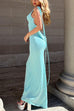 Priyavil Tie Shoulder Backless Cami Maxi Party Dress