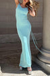 Priyavil Tie Shoulder Backless Cami Maxi Party Dress