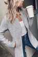 Priyavil Stand Notch Collar Open Front Blazer Jacket