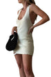 Priyavil Ripped Scoop Neck Knit Mini Tank Dress