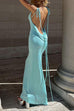 Priyavil Tie Shoulder Backless Cami Maxi Party Dress