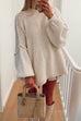 Priyavil Drop Shoulder Plain Casual Pullover Sweater