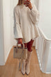 Priyavil Drop Shoulder Plain Casual Pullover Sweater
