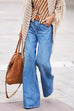 Priyavil High Waist Wide Leg Straight Denim Pants