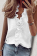Priyavil Ruffle V Neck Sleeveless Shirt