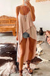 Priyavil Solid High Low Hem Irregular Cami Top