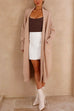 Priyavil Open Front Dolman Sleeves Pocketed Long Knit Cardigan