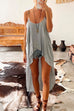 Priyavil Solid High Low Hem Irregular Cami Top