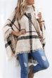 Priyavil Burberry Plaid Tassel Poncho Sweater