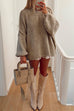 Priyavil Drop Shoulder Plain Casual Pullover Sweater