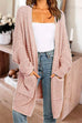 Priyavil Open Front Batwing Sleeves Pocketed Baggy Sweater Cardigan