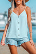 Priyavil V Neck Buttons Lightweight Cami Top