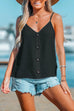 Priyavil V Neck Buttons Lightweight Cami Top