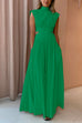 Priyavil Mockneck Cut Out Waist Maxi Swing Dress