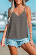 Priyavil V Neck Buttons Lightweight Cami Top