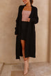 Priyavil Open Front Dolman Sleeves Pocketed Long Knit Cardigan