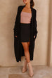 Priyavil Open Front Dolman Sleeves Pocketed Long Knit Cardigan
