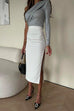Priyavil One Shoulder Long Sleeve Ruched Slim Fit Top