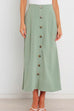 Priyavil Button Down Pockets A-line Long Skirt