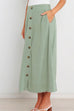 Priyavil Button Down Pockets A-line Long Skirt