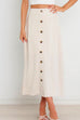 Priyavil Button Down Pockets A-line Long Skirt