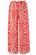 Priyavil Printed One Shoulder Tummy Control Swimsuit and Wide Leg Cover Up Pants Set