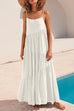 Priyavil Adjustable Straps Tiered Maxi Beach Dress