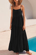 Priyavil Adjustable Straps Tiered Maxi Beach Dress