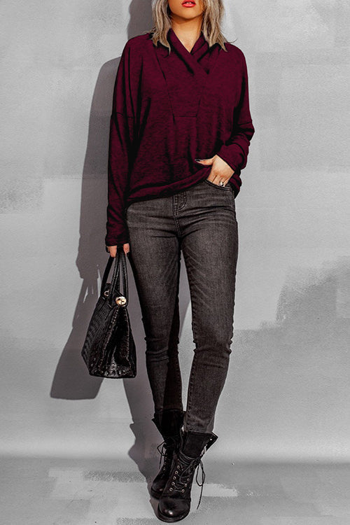 Priyavil Drop Shoulder Long Sleeves Comfy Knitting Pullovers