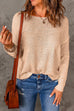 Priyavil Drop Shoulder Long Sleeves Solid Knitting Sweater