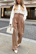 Priyavil High Waist Business Wide Leg Palazzo Pants